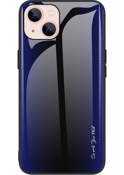 iPhone 13 Mini 5.4 Inç Uyumlu Karbon Fiber Doku Tpu + Hibrit Cep Telefonu Kılıfı - Koyu Mavi (Yurt Dışından)