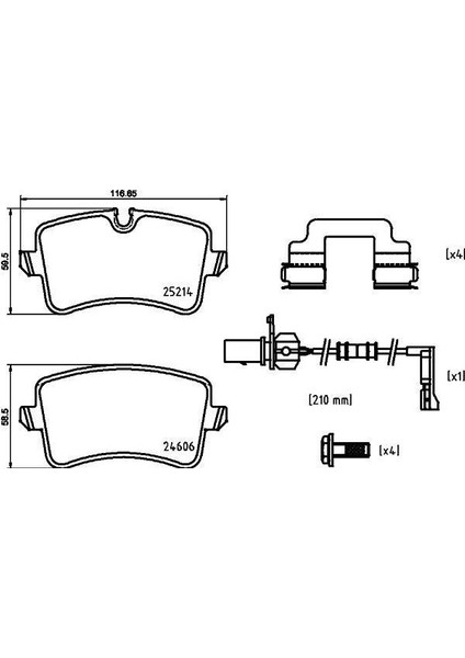 Arka Fren Balatası- (Audı A6 11-18 A7 11-18)