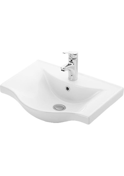 Yıldız 55 Komple Antrasit Gri Mat Renkli Mdf Alt Dolap ve Lavabo Taşı