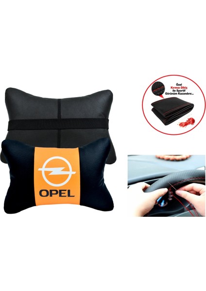 Opel Combo Uyumlu Direksiyon Kılıfı + 5d Ortopedik Oto Boyun Yastığı