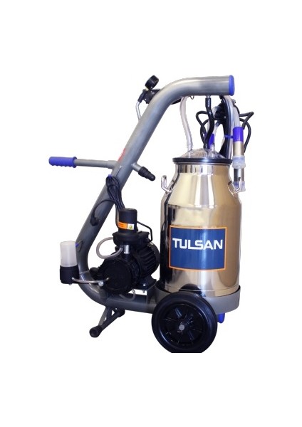 Tempo Tip Tek Ineksağım Yağlı Pompa Paslanmaz Krom Tek Güğüm 40 L Süt Sağım Makinesi