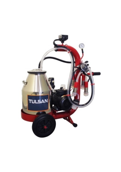 Mini Tip Tek Inek Sağım Kuru Pompa Paslanmaz Krom Tek Güğüm 30 L Süt Sağım Makinesi