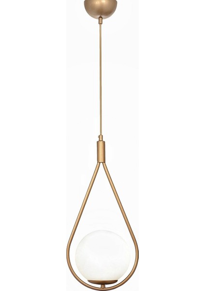 Deco Özel Tasarım Spor Modern Glop Camlı Oval Eskitme Tekli Avize