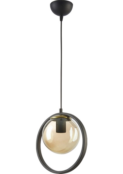 Nina Modern Metal Halkalı Kapalı Camlı Tekli Avize