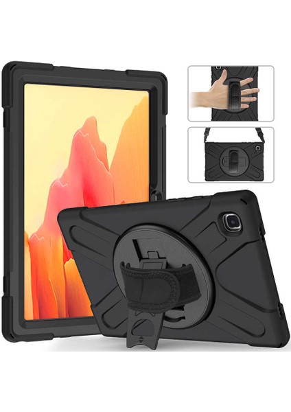 Samsung Galaxy Tab A7 10.4" T500 2020 Defender El Kayışlı Dönebilen Tablet Kılıfı