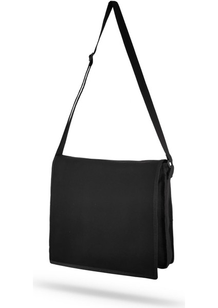 Siyah Postacı Kanvas Çanta