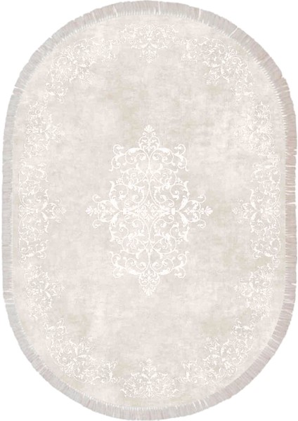 Angel Home Oval Kaymaz Taban Halı. Makinede Yıkanabilir Halı. Brillant Kadife Halı