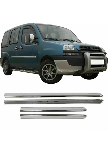 Fiat Doblo Krom Kapı Çıtası 2001-2006 4prç Paslanmaz Çelik