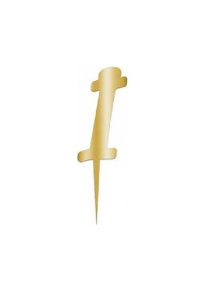 I Harfi Altın Pleksi Pasta Süsü 8 cm