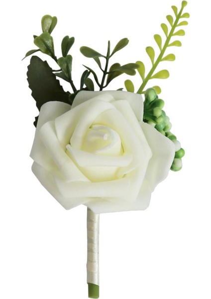 5x Gül Çiçek Broş Düğün Groom Groomsmen Gelin Için Boutonniere Corsage (Yurt Dışından) fiyatları