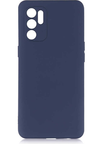Oppo Reno 6 4g Kılıf Renkli Korumalı Premier Mat Silikon Lacivert