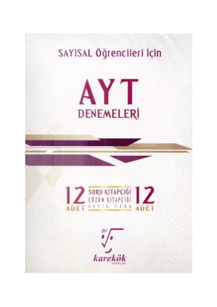 AYT Sayısal 12 Li Deneme Sınavı Karekök Yayınları