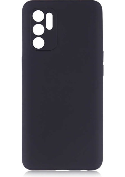 Oppo Reno 6 4g Kılıf Korumalı Mat Soft Premier Silikon+Nano Glass Siyah