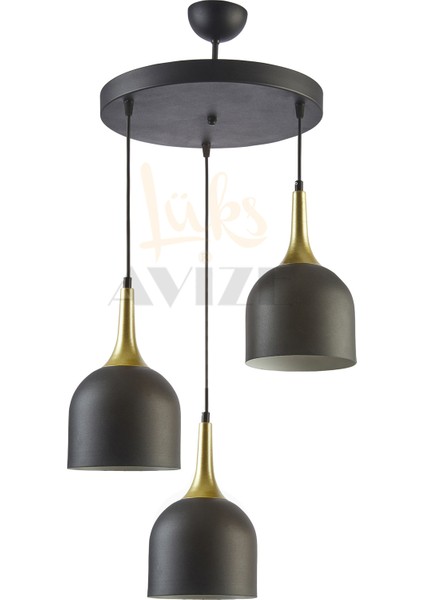 Reına Modern Tasarım Metal Başlık Tekli Ikili Üçlü Sıralı Avize