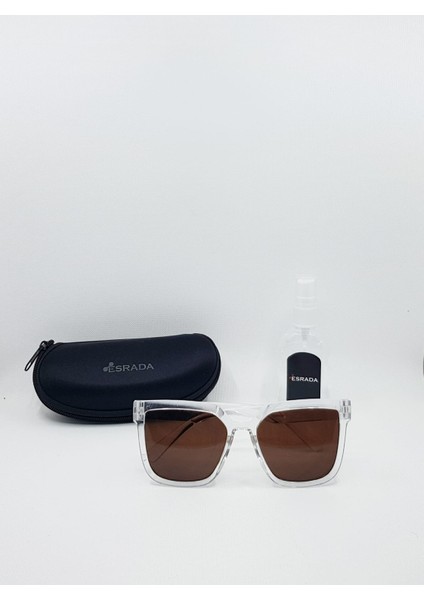 Şeffaf Kare Kadın Güneş Gözlüğü