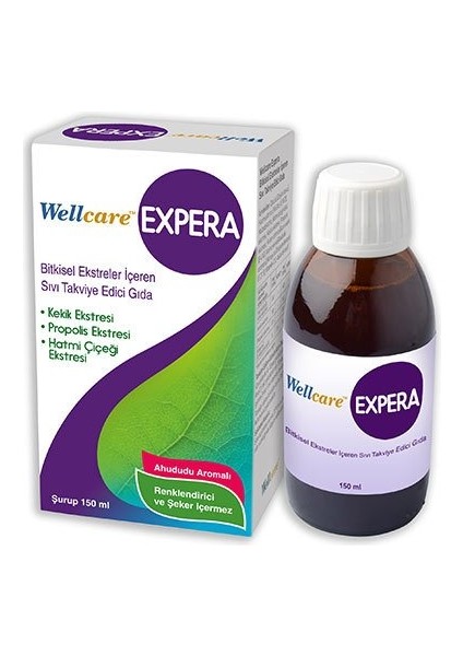 SKT:03/2022 Wellcare Expera Bitkisel Ekstreler Içeren Şurup 150ML fiyatları