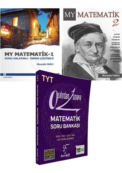 Altın Nokta Yayınevi Matematik 1 ve 2 Serisi ve Karekök Sıfırdan Sınava 3 Kitap