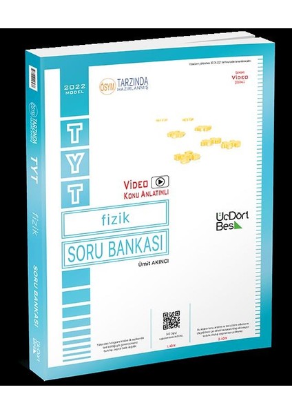 2021-2022 Sezonu Video Konu Anlatımlı TYT Fizik Soru Kitabı ve Fen Denemesi 2 Kitap + Kurumsal Deneme