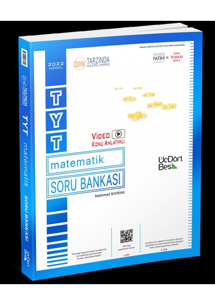 2021-2022 Sezonu Video Konu Anlatımlı TYT Matematik ve Türkçe Soru Kitabı 2 Kitap modelleri