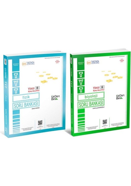 2022 Sezonu TYT Yeni Nesil Set Video Çözümlü Yayınları Biyoloji ve Fizik Soru Bankaları 2 Kitap + Kurumsal Deneme
