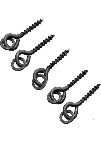 Sazan Rig Boili Yem Vidası Siyah Metal 13 mm (10 Adet)