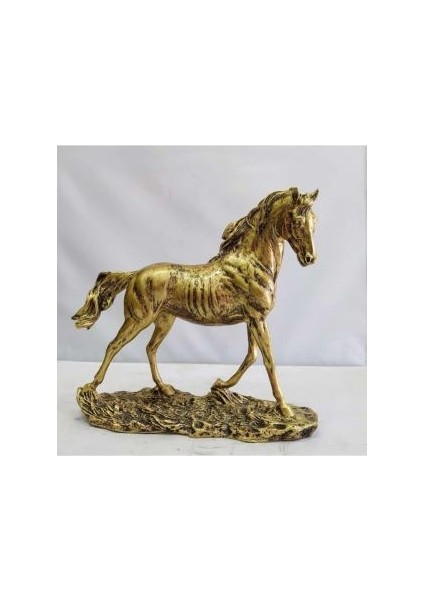 Dekoratif Yürüyen At Biblo Altın 29CM