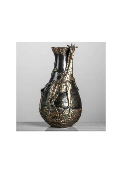 Dekoratif Zürafa Figürlü Vazo (43X22CM)