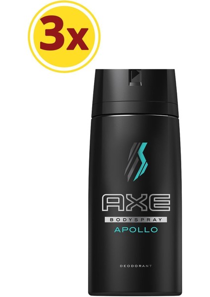 Erkek Deodorant Sprey Apollo 150 Ml X3