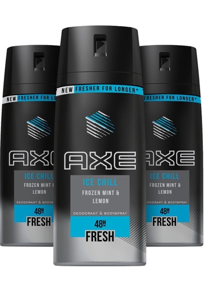 Erkek Deodorant Sprey Ice Chill 150 Ml X3