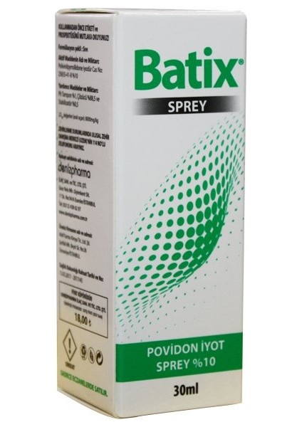 BATİX ANTİSEPTİK SPREY 30 ML