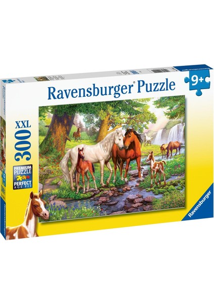 300 Parça Puzzle Nehirde Atlar 129041