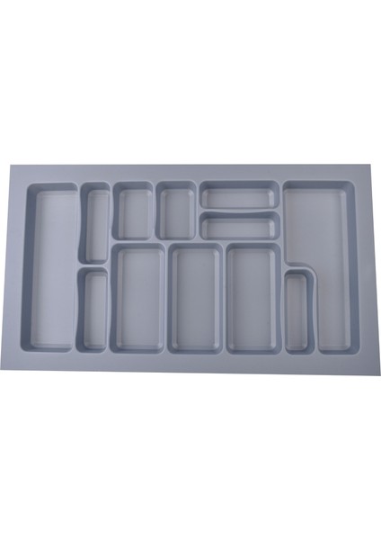 76 x 49 cm Antrasit Çekmece içi Düzenleyici 9 Bölmeli Kaşıklık