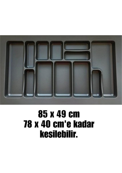 76 x 49 cm Antrasit Çekmece içi Düzenleyici 9 Bölmeli Kaşıklık fiyatları