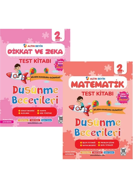 Altın Nokta Yayınevi 2. Sınıf Altın Beyin Matematik Test ve Dikkat Zeka Test Kitabı