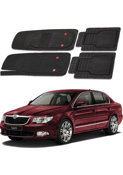 Skoda Superb 2 Typ 3t 2008-2015 Uyumlu Paspas Seti PP898A1