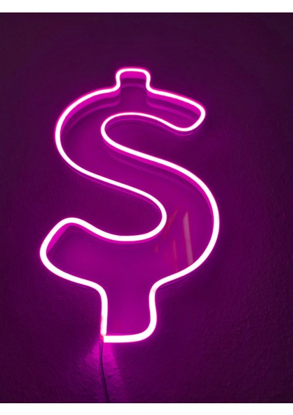 Dolar Neon Şekiller Işaret Neon LED Dekoratif Duvar Aydınlatması Neon Duvar Yazısı