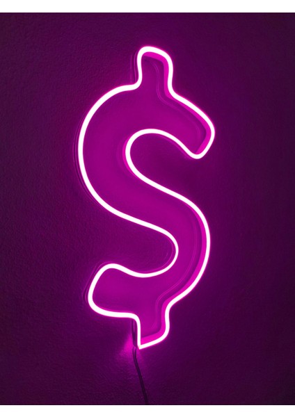 Dolar Neon Şekiller Işaret Neon LED Dekoratif Duvar Aydınlatması Neon Duvar Yazısı fırsatları