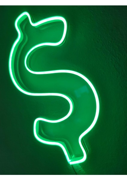 Dolar Neon Şekiller Işaret Neon LED Dekoratif Duvar Aydınlatması Neon Duvar Yazısı