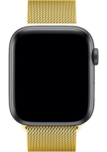 Apple Watch 1 2 3 4 5 6 7 Se Nike Uyumlu 42MM 44MM 45MM Metal Hasır Premium Loop Kordon Altın