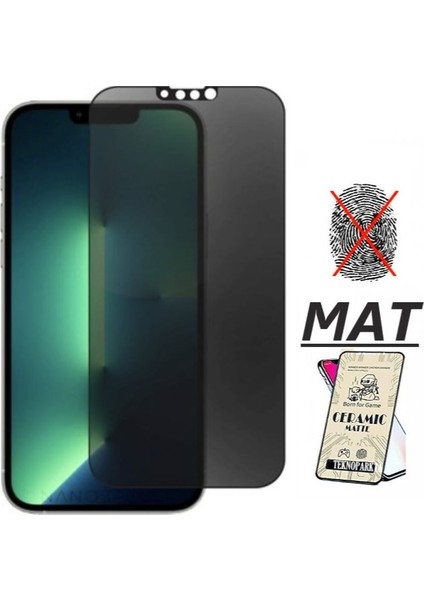 Apple iPhone 13 Mini Mat Seramik Cam Nano Esnek Kırılmaz Full Tam Kaplayan Ekran Koruyucu