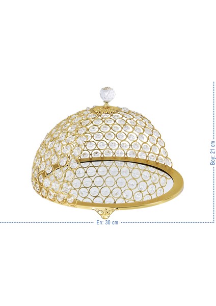 Hürrem Lüx Kristal Taşlı Aynalı Sunumluk A 30X21 fiyatları