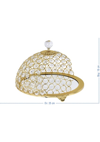 Hürrem Lüx Kristal Taşlı Aynalı Sunumluk B 25X18 fiyatları