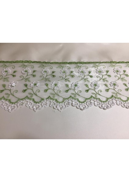 Seramoni Güpürlü Monoray Kumaş Krem/Mor Masa Örtüsü Dikdörtgen 170*230 cm - 874 indirimleri