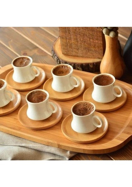 6 Kişilik Kahve Takımı Bambu