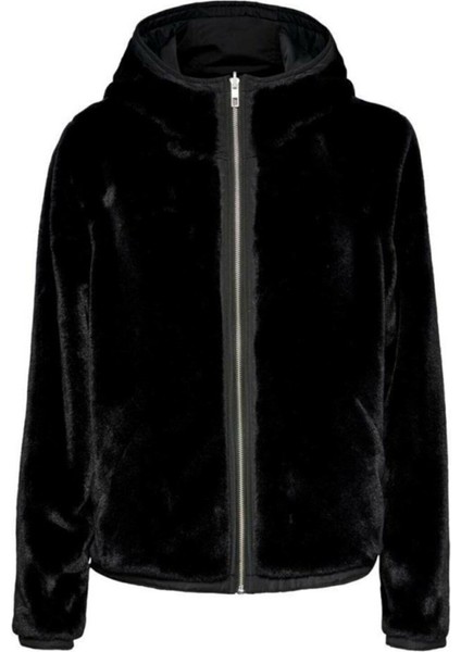 15208777 Tuylu ve Duz Cıft Taraflı Kapsonlu Mont Siyah modelleri