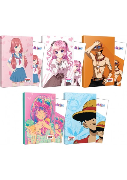 Flying Kisses + Icecream + Luffy + Violet + Sasuke + Itachi Defter + Ayraç 5'li