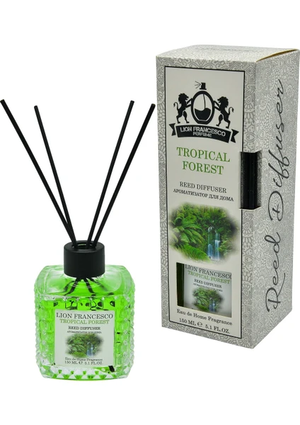 Lion Francesco Perfume Reed Diffuser Tropıcal Forest Bambu Çubuklu Oda Kokusu 150 ml