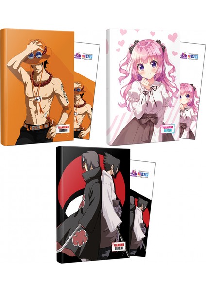Ace+Violet+Sasuke+Itachi Defter + Ayraç 3'lü