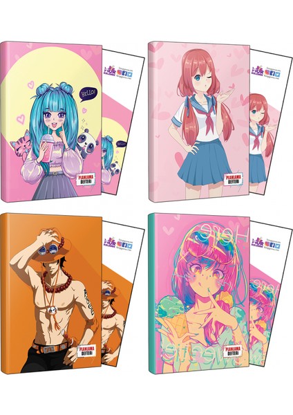 Ace+Flying Kisses+Icecream+Catgirl Defter + Ayraç 4'lü