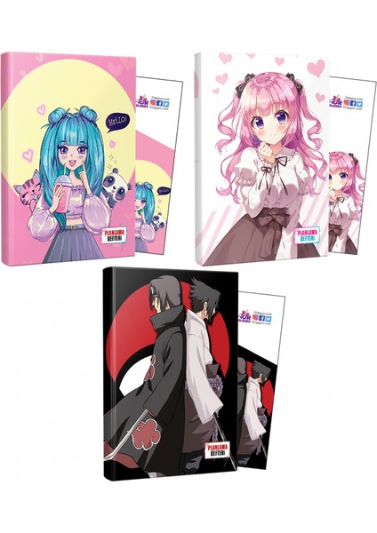 Üçlü Catgirl+Violet+Sasuke+Itachi Defter + Ayraç